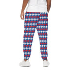 American Houndstooth Pattern Print Cotton Pants