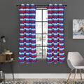 American Houndstooth Pattern Print Grommet Curtain Panels
