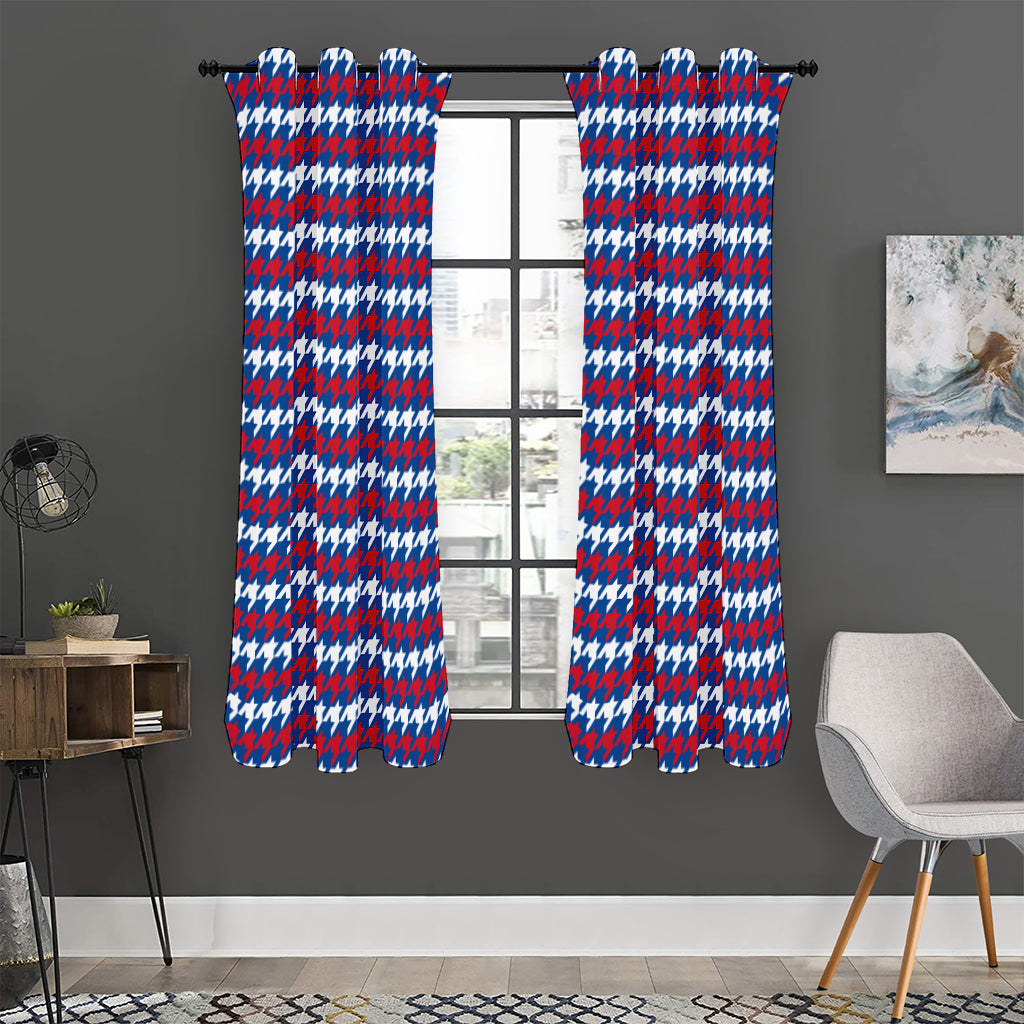 American Houndstooth Pattern Print Curtain