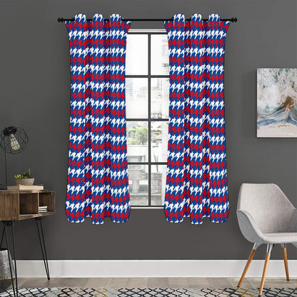 American Houndstooth Pattern Print Curtain