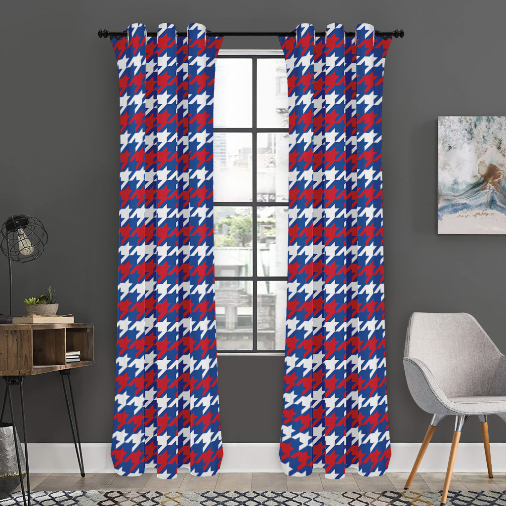 American Houndstooth Pattern Print Curtain