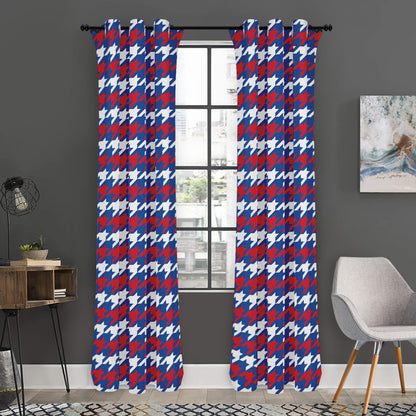 American Houndstooth Pattern Print Curtain