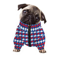 American Houndstooth Pattern Print Dog Zip Up Jacket