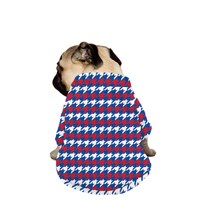 American Houndstooth Pattern Print Dog Zip Up Jacket