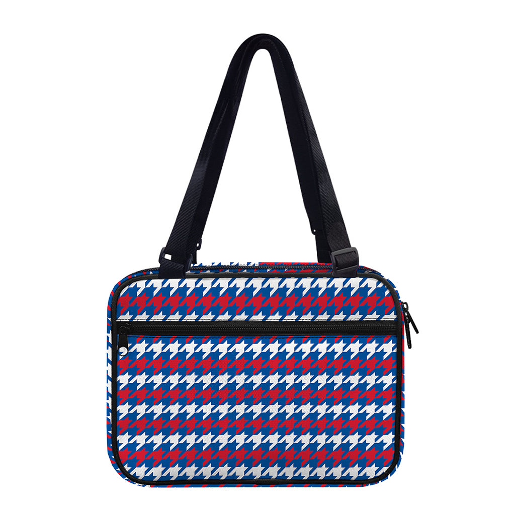 American Houndstooth Pattern Print Double Strap Bible Bag