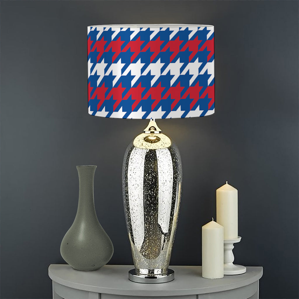 American Houndstooth Pattern Print Drum Lamp Shade