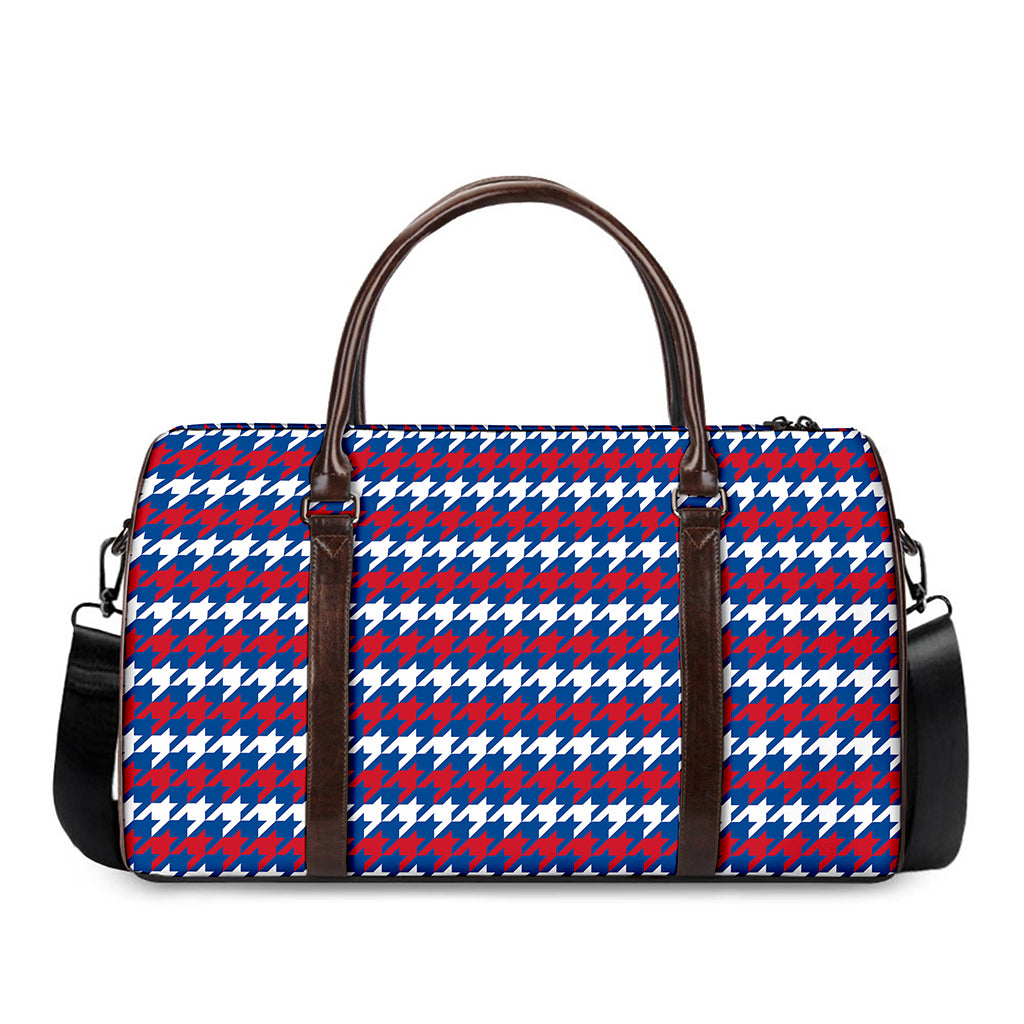 American Houndstooth Pattern Print Duffle Bag