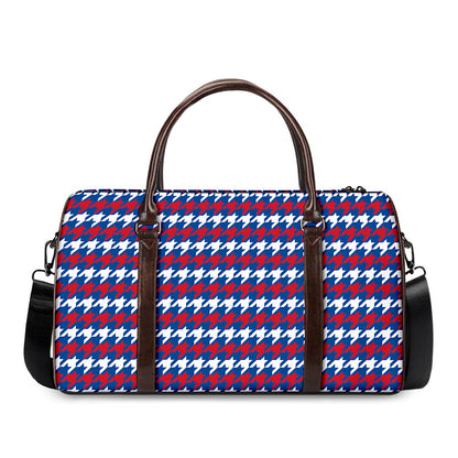 American Houndstooth Pattern Print Duffle Bag