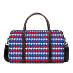 American Houndstooth Pattern Print Duffle Bag