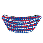 American Houndstooth Pattern Print Fanny Pack
