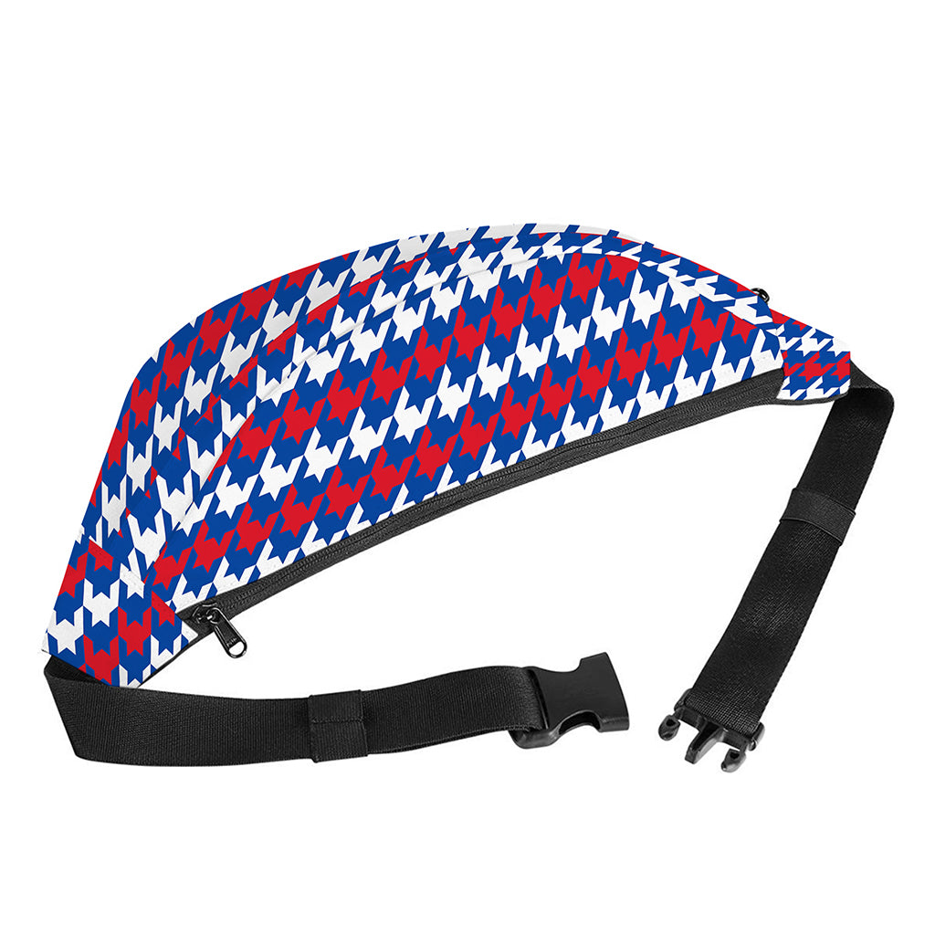 American Houndstooth Pattern Print Fanny Pack