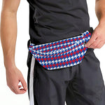 American Houndstooth Pattern Print Fanny Pack