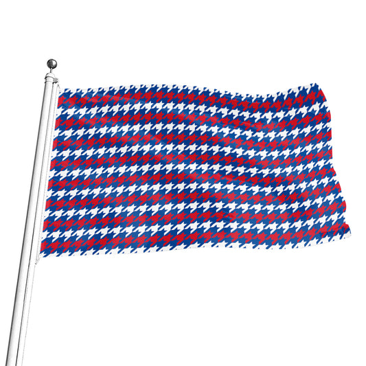 American Houndstooth Pattern Print Flag