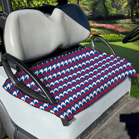 American Houndstooth Pattern Print Golf Cart Seat Cover