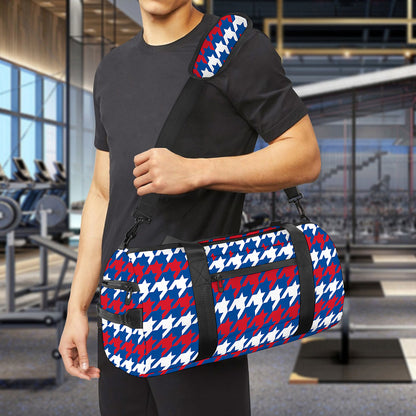 American Houndstooth Pattern Print Gym Bag