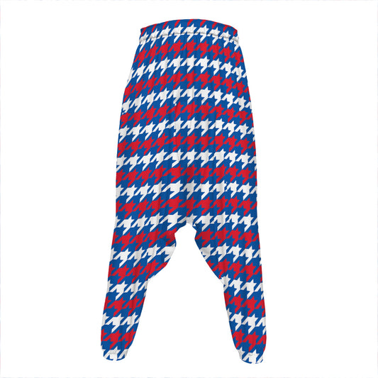 American Houndstooth Pattern Print Hammer Pants