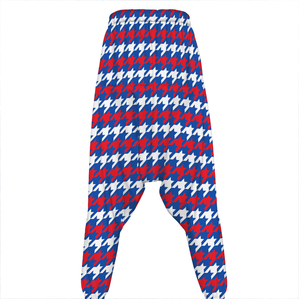 American Houndstooth Pattern Print Hammer Pants