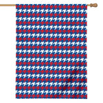 American Houndstooth Pattern Print House Flag