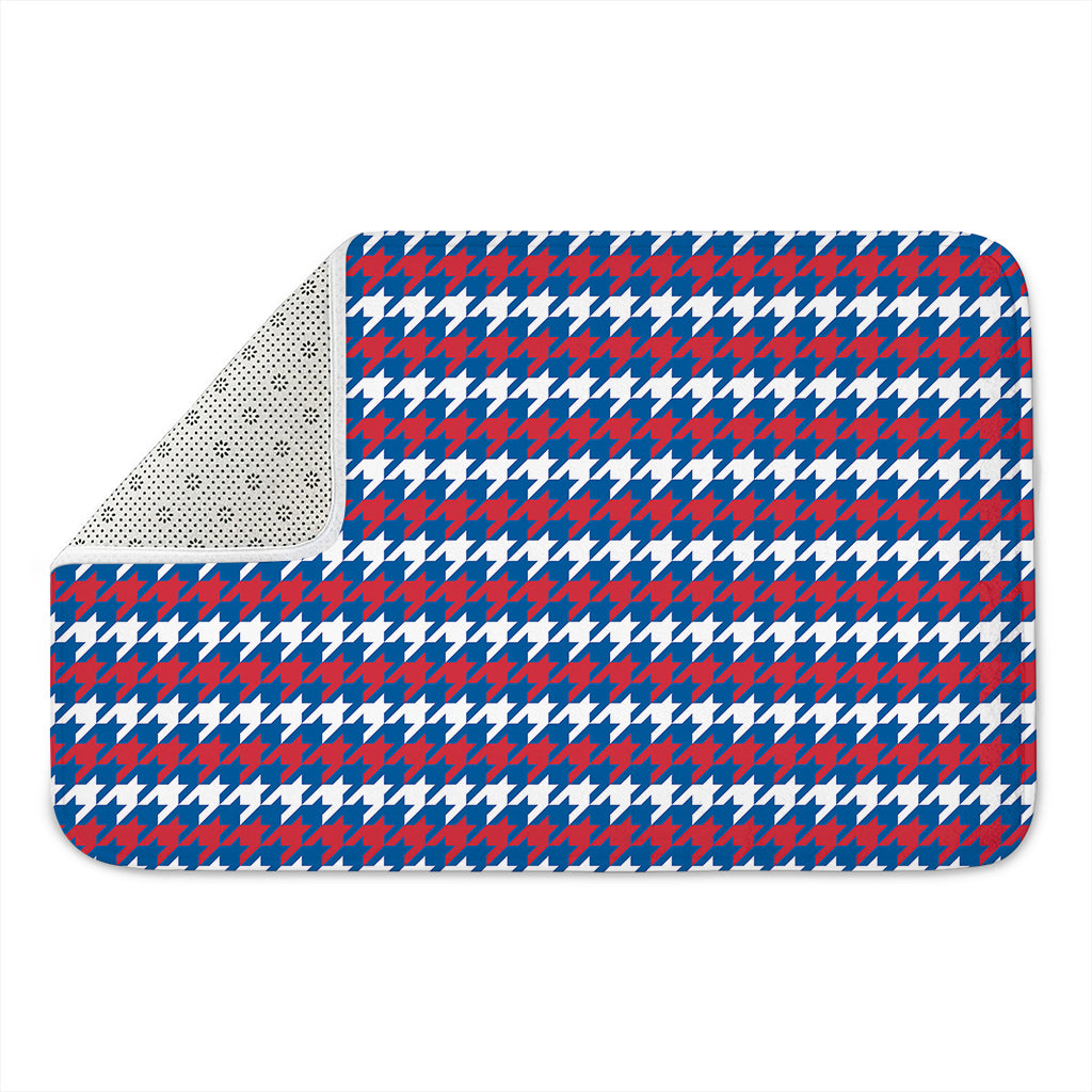 American Houndstooth Pattern Print Indoor Door Mat