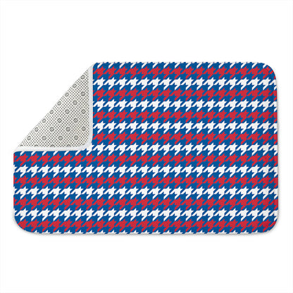 American Houndstooth Pattern Print Indoor Door Mat