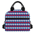 American Houndstooth Pattern Print Insulated Lunch Bag