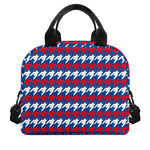 American Houndstooth Pattern Print Insulated Lunch Bag