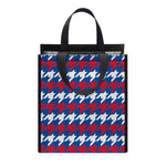American Houndstooth Pattern Print Insulated Lunch Tote