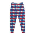 American Houndstooth Pattern Print Jogger Pants