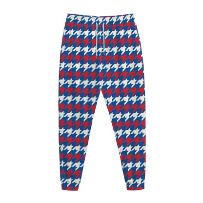 American Houndstooth Pattern Print Jogger Pants