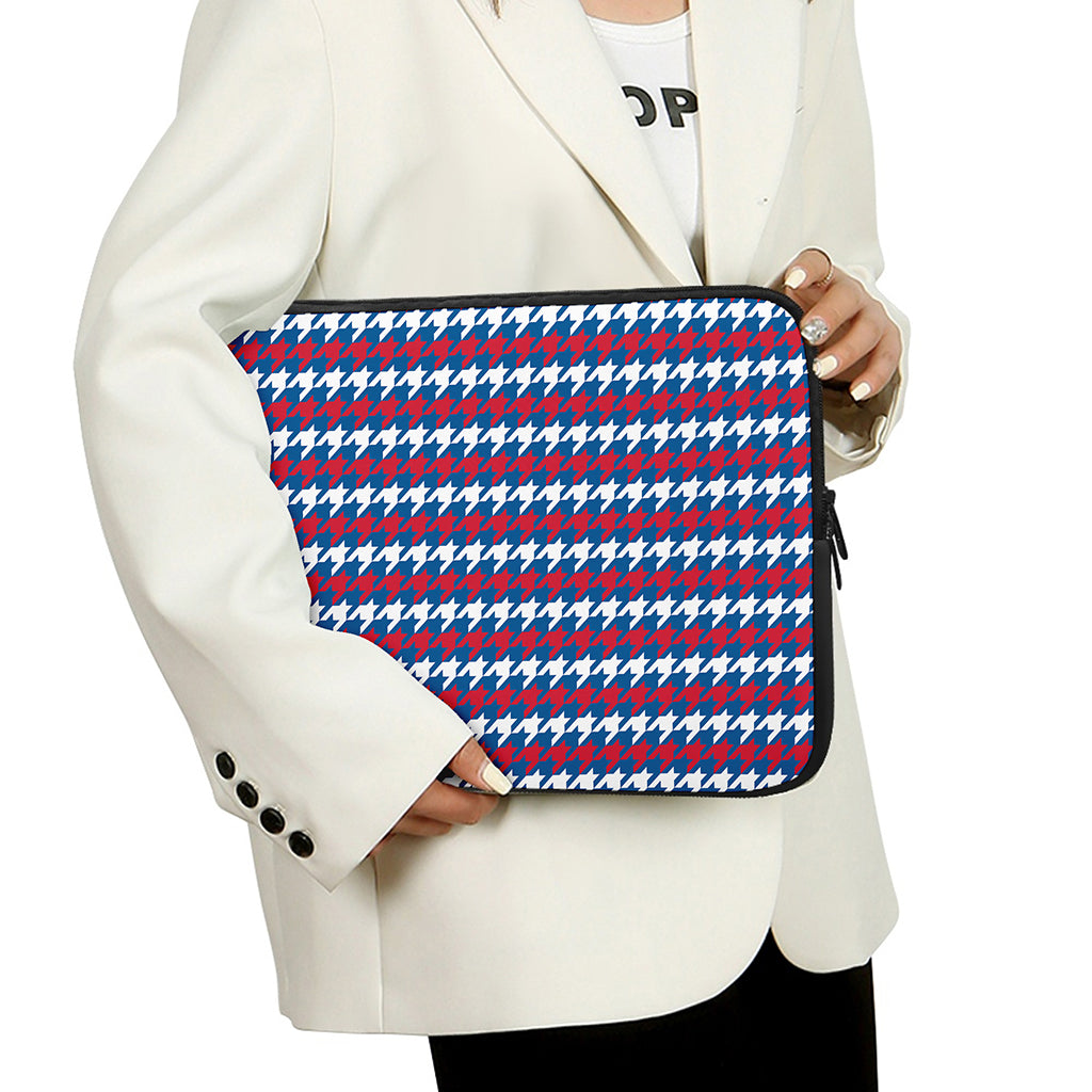 American Houndstooth Pattern Print Laptop Sleeve