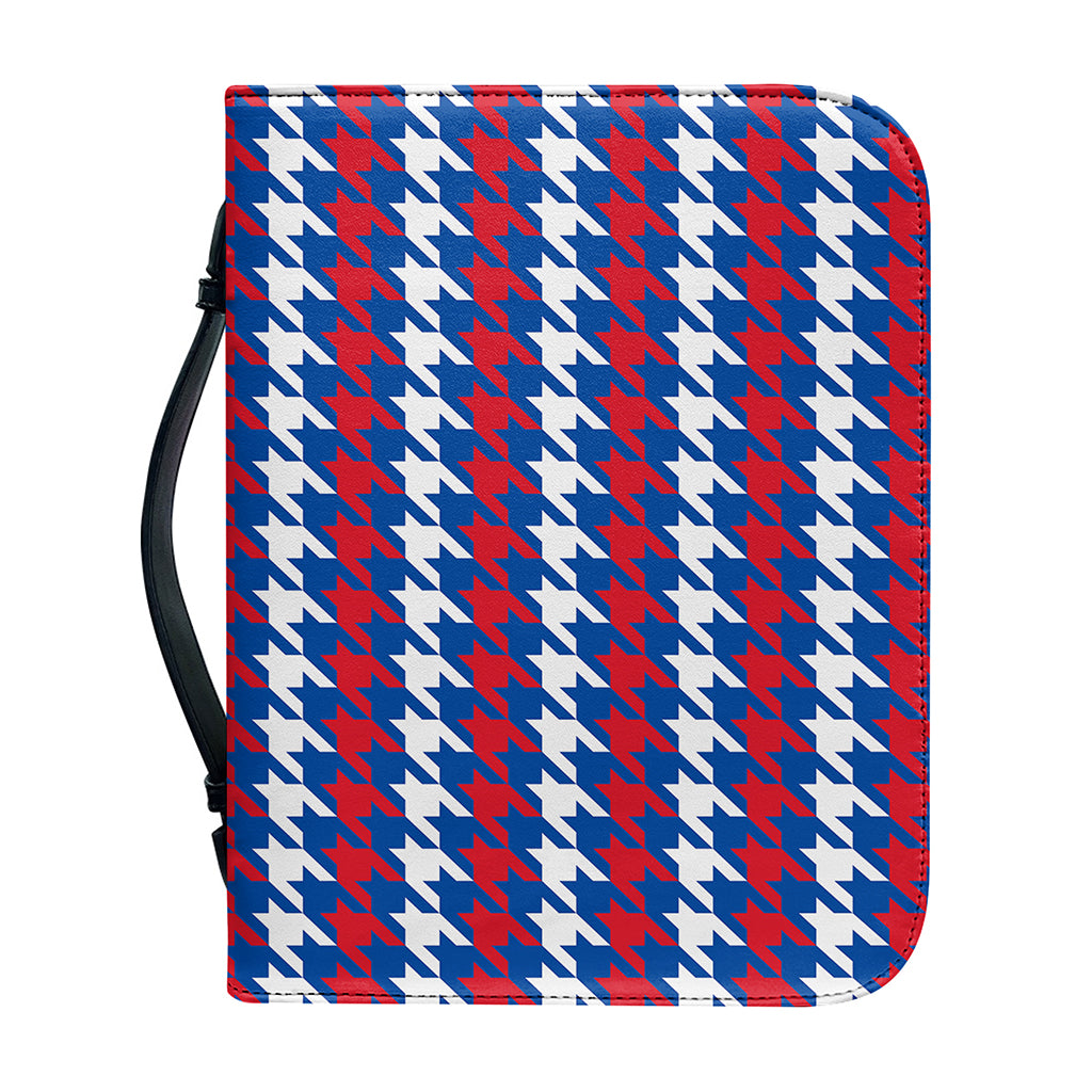 American Houndstooth Pattern Print Leather Bible Cover