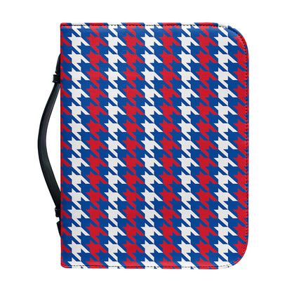American Houndstooth Pattern Print Leather Bible Cover