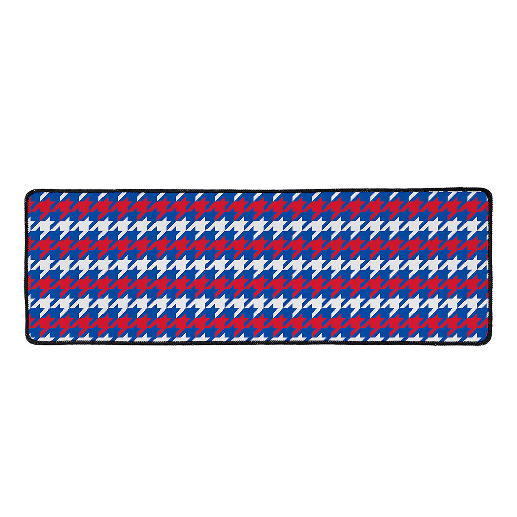 American Houndstooth Pattern Print Long Kitchen Mat