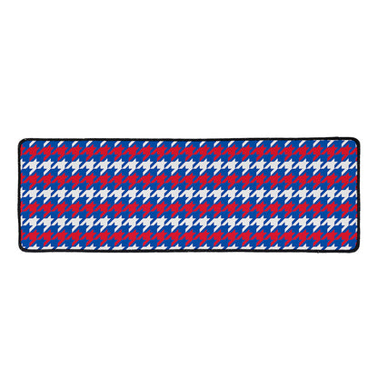 American Houndstooth Pattern Print Long Kitchen Mat