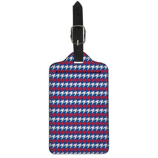 American Houndstooth Pattern Print Luggage Tag