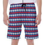 American Houndstooth Pattern Print Men's Beach Shorts