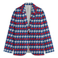 American Houndstooth Pattern Print Men's Blazer