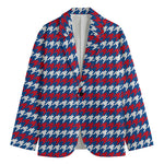 American Houndstooth Pattern Print Men's Blazer