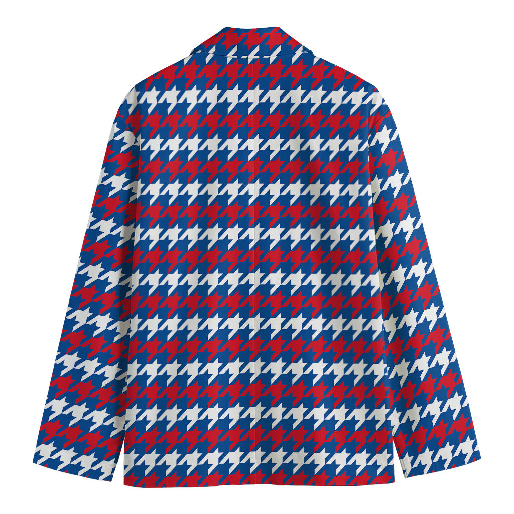 American Houndstooth Pattern Print Men's Blazer