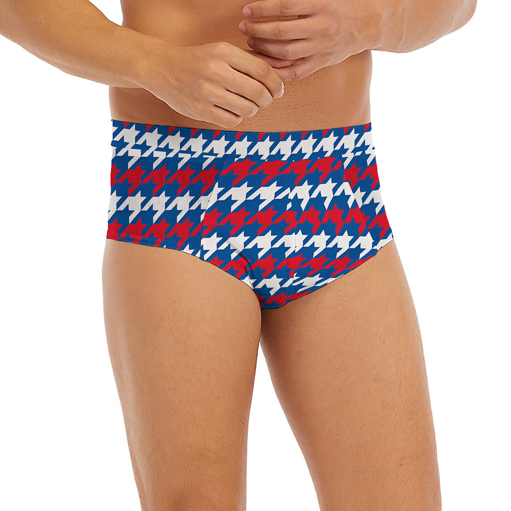 American Houndstooth Pattern Print Men's Briefs