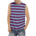 American Houndstooth Pattern Print Men's Fitness Tank Top