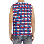 American Houndstooth Pattern Print Men's Fitness Tank Top