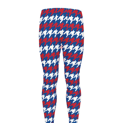 American Houndstooth Pattern Print Men's leggings