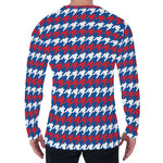 American Houndstooth Pattern Print Men's Long Sleeve T-Shirt