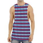 American Houndstooth Pattern Print Men's Muscle Tank Top