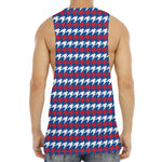 American Houndstooth Pattern Print Men's Muscle Tank Top
