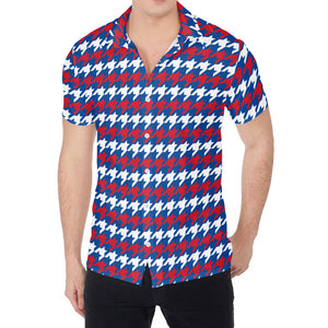 American Houndstooth Pattern Print Men's Shirt