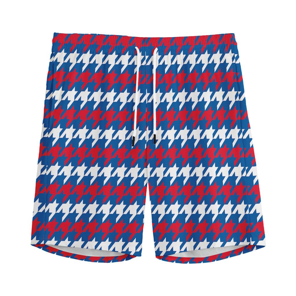 American Houndstooth Pattern Print Men's Sports Shorts