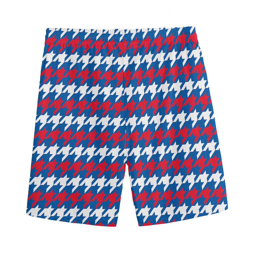 American Houndstooth Pattern Print Men's Sports Shorts