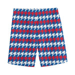 American Houndstooth Pattern Print Men's Sports Shorts
